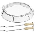 Fire Pit Spark Protector Screen Mesh for Solo Stove Yukon Shield, Stainless Steel Protective Spark Screen w/Sticks for Solo Stove Accessories, Replacement Parts for Backyard & Outdoor Fire Pits