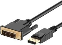 Pipestation DisplayPort to DVI Cable 1.8m - High-Definition 1080p - Display Port to DVI cables - Display Port to DVI for PC, Laptop, Monitor, Projector & More - Gold Plated Display Port to DVI Adapter