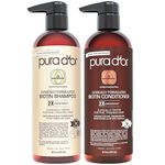 PURA D'OR Professional Grade Hair Thinning Therapy Shampoo & Conditioner Regimen Clinically Tested Super Concentrated for Maximum Results, Sulfate Free Natural & Organic Ingredients, Men & Women