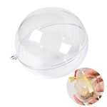 20Pcs Clear Xmas Ornaments Balls， 80 mm/3.15" DIY Fillable Transparent Ball ， Christmas Tree Decoration Balls，for Festival, Wedding, Party, Home Decor Clear Ornaments Plastic Fillable Ball (8cm)