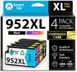 Smart Ink Compatible Ink Cartridge Replacement for HP 952 952XL (4 Combo Pack) Advanced Chip Technology to use with OfficeJet 8702 OfficeJet Pro 7720 7740 8210 8216 8710 8715 8720 8725 8728 8730 8745