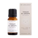 Wildology Vegan D3 Drops for Babies- 10ug NHS dose, for Breastfeeding Newborn Babies, Infant, Toddler and Child. 100% Natural for Immune and Healthy Start (Pack of 2)