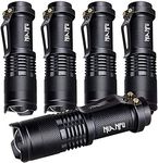 5 Pack SK-68 3 Modes Handheld Mini Cree Q5 LED Flashlight Torch Tactical Lamp 7w 300lm Adjustable Focus Zoomable Light