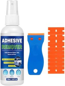 Adhesive Remover, Sticker Remover for Cars, Windows, Floor, 4.06 Oz Glue Remover with Plastic Razor Blade Scraper – Rapidly Removes Labels, Stickers, Glue, Tape, Gum, Wax