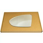 Less4spares Replacement Wing Door Mirror Glass Compatible with VW Golf mk7 2013-2020 STICK-ON (Wide Angler - with Blind Spot, Left Passenger Side)