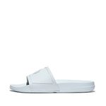 Fitflop Women's iQUSHION Slides Flat Sandal, Seafoam Blue, 5 UK