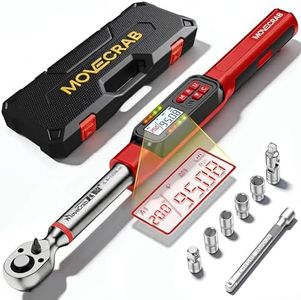 MOVECRAB 3/8" Digital Angle Torque Wrench, 5-99.6 Ft.lb, ±2% Accuracy, 8pcs