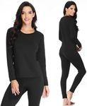 TEEPIRE 2Pack Women 's Thermal Underwear Set with Lightweight Ultra Soft Fleece Lined,Long John Set, Skiing Base Layer