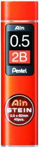 Pentel Ain Stein Mechanical Pencil Lead | Tip Size 0.5 MM | Lead Of Grade 2B | Pack of 40 Pcs (C275-2B)