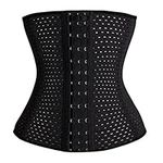 Everbellus Breathable Latex Corset Training Waist Cincher Women Black Large