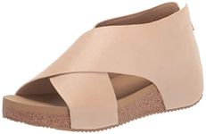 Volatile Women's Platform Sandal Wedge, Beige, 8 UK
