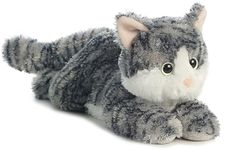 Aurora Lily Grey Tabby Cat Flopsie Plush Stuffed Animal 12"