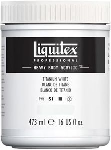 Liquitex pintura acrílica profesional Heavy Body - cuerpo espeso, tarro de 473 ml, color blanco de titanio