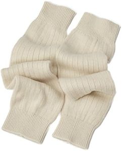 Cashmere Boutique Long Leg Warmers for Women and Girls – Perfect for Any Occasion, Stylish, Fancy, Super Warm & Comfy Winter Leg Warmer Socks - Off White, One Size