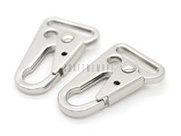 CRAFTMEMORE 2pcs Metal Snap Hook Sling Clip Spring Gate Quick Release Carabiner Attachment Tactical Bag Accessories (Silver)