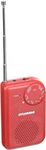 Portable AM/FM Pocket Radio with Built-in Speaker, Red