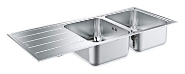 GROHE K500 Stainless Steel Stainless Steel Sink with Drainer Stainless Steel 31588SD1