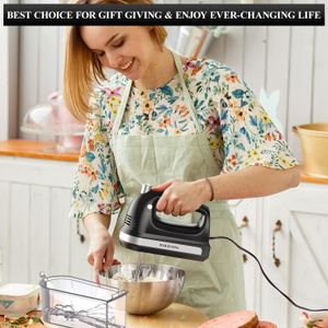 BAIGELONG 300W Hand Mixer – Black Electric Kitchen Mixer