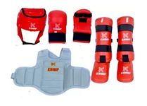 Karate shin Pad Karate kit Set (L, RED)