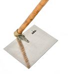 KRUFE Stainless Steel Dung Cleaning Spade for Cows and Buffaloes - Durable and Rust-Resistant Spade with Bamboo Handle - Ideal for Dairy Farm Use - Ergonomic Bamboo Handle for Comfortable Grip