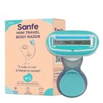 Sanfe Mini Body Razor for Women's Hair Removal | 5-Blade Precision | Smooth & Hassle-Free Shaving Without Cuts | Vita E & Aloe Extract