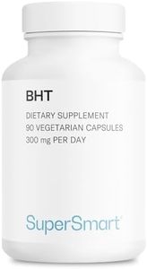Supersmart - BHT 300 mg Per Day - Butylated Hydroxytoluene - Powerful Antioxidant & Immune Support - Anti Aging Supplement | Non-GMO & Gluten Free - 90 Vegetarian Capsules