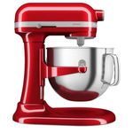 KitchenAid 6.6L Bowl-Lift Stand Mixer, Candy Apple Red – Stainless Steel Whisk, Flat Beater, Dough Hook, Double-Sided Flex Edge Beater & Pouring Shield