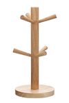 Premier Housewares Rubberwood Mug Tree 6 Mugs Holder for Kitchen | Free Standing Mug Stand | Sturdy Cup Holder Kitchen Accessories | Anti-Slip Coffee Cup Stand for Mugs