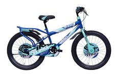 Hero Sting 20T Single Speed Bicycle for Kids with Inbuilt Carrier | Blue | Rigid | Caliper Brake | Steel Frame : 12Inches | Rider Height : 3ft 8" - 4ft 5" | 85% Pre Assembled(Easy to Assemble)