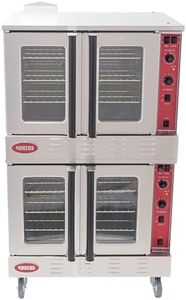 Kratos Commercial Electric Convection Oven, Full Size Double Stack Mobile Stainless Steel Electric Oven for Restaurants, 3 Phase, 208V (29Y-062)