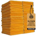 Chemical Guys MIC_506_24 Professional Grade Premium Microfiber Towels, Gold (16 Inch x 16 Inch) (Pack of 24) - Safe for Car Wash, Home Cleaning & Pet Drying Cloths