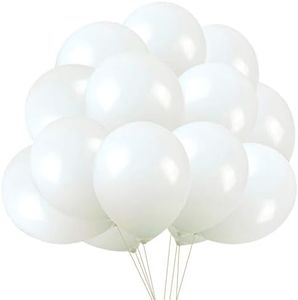 White Balloons Latex Party Balloons, 50 pack 12 Inches Helium balloons for Wedding Birthday Party Decorations