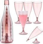 Fariox Tavel Picnic Glass 5PCS Set Plastic Wine Glasses to Go Camping Champagne Glasses Plastic Perfect for Party Suitable for Outdoor