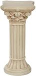 Touch of Class Corinthian Column Pedestal - Ivory Wash - Roman Style - Indoor/Outdoor Display - Small Size - 24 H, Top is 12 Inches Square, Weighs 11 lbs