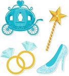 Edible Cupcake Toppers For Glass Slipper| Colorful Candy Sprinkles Mix Baking Edible Cake Cupcake Toppers Cookie Ice Cream Decorations Toppings, 12 1.5-Inch Wafer Paper Toppers