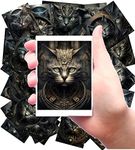 Large Stickers [24 pcs x 2.5"x3.5" Each] Cyberpunk Cats Portrait SciFi Robotic Aliens Vintage Illustrations Reprint for Craft Scrapbooking and Cardmaking