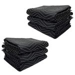 (55LBs/ Dozen) 72"x80" Toronto Trailers - Large Full Size, Heavy Duty Moving Blankets - Set of 6 -Durable Furniture Moving Pads for Ultimate Protection During Your Move