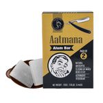 AATMANA Shaving Alum Bar 100g x 2 Bars | Premium Quality Potassium Shaving Alum Bars, 3.53oz Each | No Fragrance | Stops Bleeding Due to Minor Nicks & Cuts After Shaving