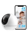 EZVIZ 4MP Indoor Camera, Pan/Tilt Baby Pet Monitor with AI Human and Pet Detection, Voice Activity Detection, Waving-Hand Recognition, Starlight Lens Color Vision, 2.4/5 GHz Dual-Band Wi-Fi | C6