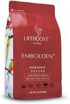 Lifeboost Coffee Dark Roast Ground Coffee - Low Acid Single Origin USDA Organic Coffee - Non-GMO Ground Coffee Beans Dark Roast Third Party Tested For Mycotoxins & Pesticides - 12 Ounces