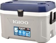 IGLOO MaxCold 54QT Cool Box, Ash Grey/Blue, 51 Litre, Plastic