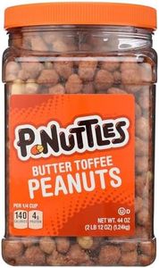 P-Nuttles Butter Toffee Covered Peanuts, Sweet Salty Snack, Nuts, Made in USA, Kosher, Party, Crunchy Nut, 44 oz Jar