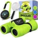 Binoculars for Kids - Perfect Toy for Little Boys and Girls - Extensive Set Including Magnifying Glass & Compass - Powerful Magnification 8X21 - Gift and Toy For 4 5 6 7 8 Year Old Boys and Girls…