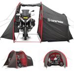 Lone Rider MotoTent Motorcycle Tent - Fully Waterproof 2 Person Tunnel Shelter with Bike Garage - Easy Setup Ultralight Dome for Touring & Hiking - Includes Carry Bag, Groundsheet and Pegs