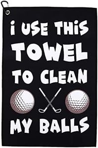 Quick-Dry Golf Towel with Carabiner Clip - Absorbent Microfiber Cleaning Cloth for Balls & Clubs - Golf Accessories for Men, Dad, Husband - Funny Sports Present