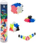 Plus Plus 240 Piece Interlocking Building Blocks for Kids, Open Ended Connecting Toys, Stem Bin Classroom Mini Manipulatives - Glow in Dark Play Tube