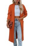 CHICZONE Cardigans Womens Plus Size Ladies Long Sleeve Fall Winter Cardigan Sweaters Jackets Chunky Knit Work Fashion Loose Cardigans Coats Orange Brown X-Large