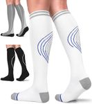 FuelMeFoot 3 Pack Compression Socks for Women & Men Circulation - Best for Medical,Running,Athletic
