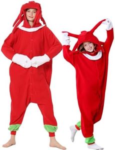 Unisex Adult Animal Onesie Pajamas One Piece Cosplay Costume for Halloween Red