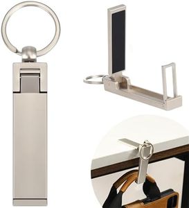 BULFULL Purse Hook for Table, Instant Bag Purse Hook Hanger Holder for Table Desk Folding Handbag Table Hook Hanger for Women Mobile Phone Stand Holder(Platinum)